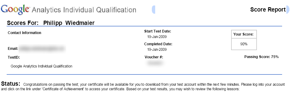 Google Analytics Individual Qualification Test
